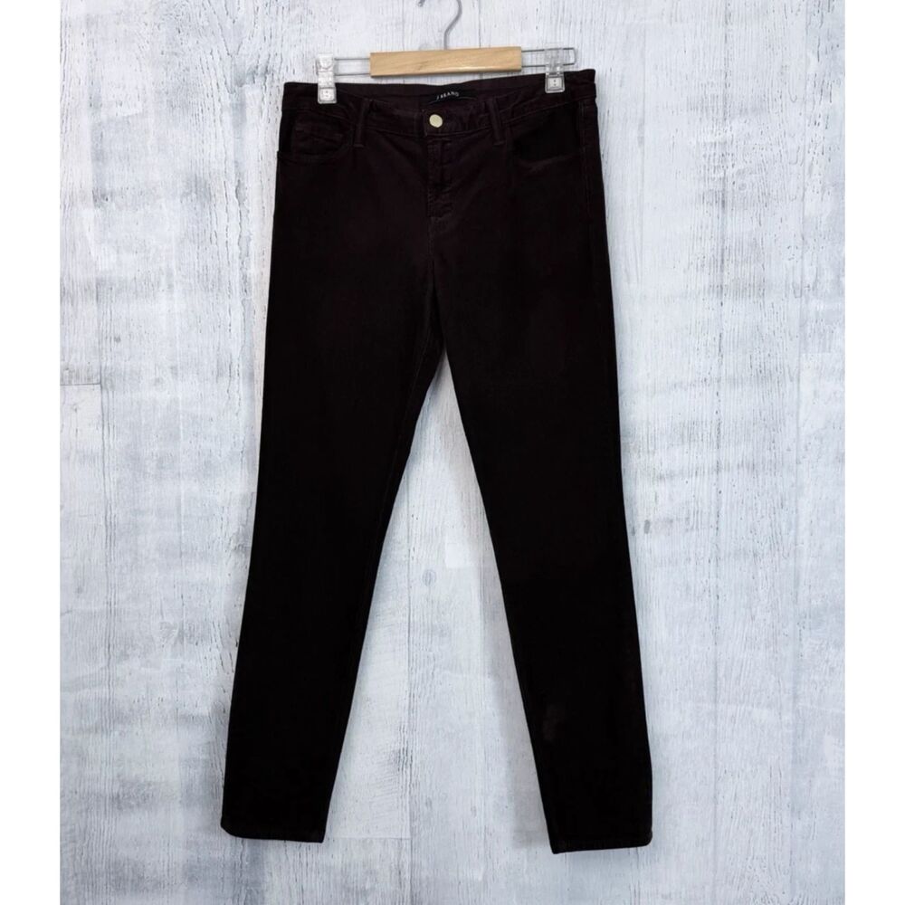 J Brand Skinny Jeans Mid Rise Corduroy BlackBerry Pants Womens Sz 30